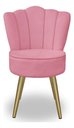 Ver imagem 2 de Kit 4 Cadeiras de Jantar Pétala com Pés em Aço Dourado Veludo Rosa Bz Home Decor