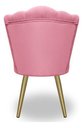 Ver imagem 5 de Kit 4 Cadeiras de Jantar Pétala com Pés em Aço Dourado Veludo Rosa Bz Home Decor