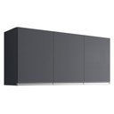 Ver imagem 1 de Armário Aéreo Andréia 120 Cm 3 Portas Cinza Ajl