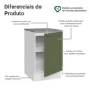 Ver imagem 3 de Balcão de Cozinha 50cm 1 Porta Branco/verde Vik Madesa