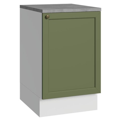 Balcão de Cozinha 50cm 1 Porta Branco/verde Vik Madesa