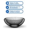 Fruteira Mesa Cesta de Frutas Aramado Metalizado Preto - 7