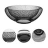Fruteira Mesa Cesta de Frutas Aramado Metalizado Preto - 2