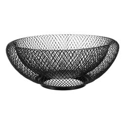 Fruteira Mesa Cesta de Frutas Aramado Metalizado Preto - 4