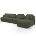Ver imagem 6 de Sofá 5 Lugares com Chaise Direito Sala Living 328cm Arlo F04 Linho Verde - Lyam Decor