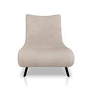 Ver imagem 3 de Poltrona Decorativa Nathy para Sala Quarto com Pés em Aço Preto Bouclé Bege Bz Home Decor