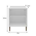 Ver imagem 3 de Balcão Cozinha Aurora 70cm Prateleira Divisória com Pés Cor:branco com Azul