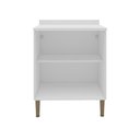 Ver imagem 2 de Balcão Cozinha Aurora 70cm Prateleira Divisória com Pés Cor:branco com Azul