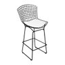 Kit 8 Banquetas Bistrô Bertoia Preta D70 com Assento Branco - 2