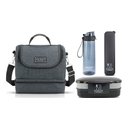 Ver imagem 1 de Bolsa Térmica Marmita Copo Porta Talher 4 Peças Concept Mais Jacki Design Preta -