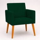 Ver mais imagens de Poltrona Decorativa para Sala Recepção Consultório Suede Cores Pés Palito