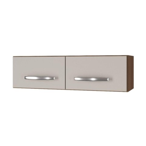 Armário Aéreo Geladeira Mara 2 Portas Cor:savana Off White