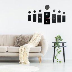 Relógio Acrílico Moderno Retângulos Sala Quarto Escritório - 2