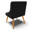 Ver imagem 7 de Kit 8 Cadeiras Estofadas para Sala de Jantar Pés Palito Lia Suede Preto - Ibiza