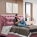 Ver imagem 6 de Almofada para Cabeceira Encosto Apoio Lombar Spot 160cm com Porta Celular Veludo - Desk Design Cor