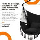 Ver imagem 6 de Rede de Balanço Suspensa Teto Confortável com Almofadas White Arrow