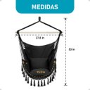 Ver imagem 4 de Rede de Balanço Suspensa Teto Confortável com Almofadas White Arrow