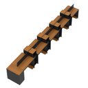 Ver mais imagens de Estação de Trabalho 10 Lugares Office Smart 10 Mesas 8 Armários 1 Aparador - Preto e Cedro