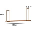 Ver imagem 3 de Prateleira Decorativa Sala Estar Suspensa Brilhante 125cm Cinamomo - Mgm
