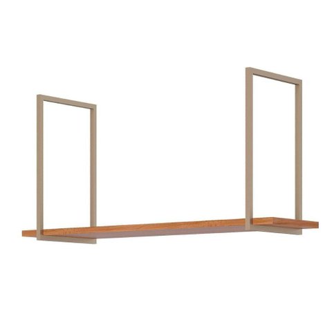 Prateleira Decorativa Sala Estar Suspensa Brilhante 125cm Cinamomo - Mgm