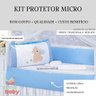 Kit Berco 10 Pc Micro- Fofura Rosa Velho Balu Baby Tradicional - 4