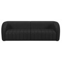 Ver imagem 2 de Sofá Decorativo Sala de Estar 252cm Adam 3 Lugares PU Preto G45 - Gran Belo Sofá Adam