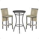 Ver imagem 1 de Mesa Bistrô e 2 Banquetas Roma Preta Corda Náutica Estofado 7 Trama Original