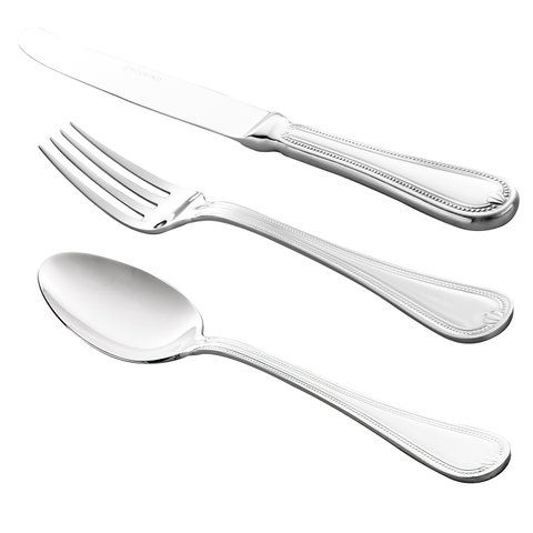 Faqueiro 130 peças em Aço Inox Geneve + Caixa de Madeira Wolff