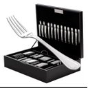 Ver imagem 2 de Faqueiro 130 Peças em Aço Inox Geneve + Caixa de Madeira Wolff