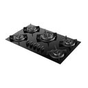 Ver imagem 1 de Cooktop 5 Bocas Dako Supreme a Gás Acendimento Automático e Tripla Chama Preto Bivolt