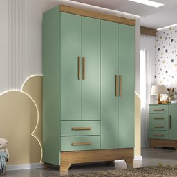 Guarda-roupa Infantil 4 Portas 2 Gavetas Colorir - 1