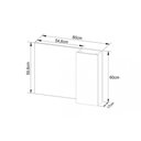 Ver imagem 4 de Armário de Banheiro C-espelho Suspenso Bn3602 1 Porta 80cm Cor Mármore Branco - Tecno Mobili