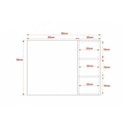 Ver imagem 3 de Armário de Banheiro C-espelho Suspenso Bn3602 1 Porta 80cm Cor Mármore Branco - Tecno Mobili
