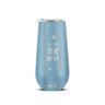 Copo Térmico Aduze Champagne Espumante Drink Lux Feliz Ano Novo 150ml - Azul Claro Metal - 1