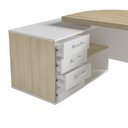 Ver imagem 4 de Conjunto Escritório Artany: Mesa Presidente e Estante c/ LED
