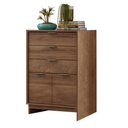 Ver imagem 3 de Cômoda 3 Gavetas 2 Portas Quarto 1112 Carraro Freijó