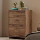 Ver imagem 1 de Cômoda 3 Gavetas 2 Portas Quarto 1112 Carraro Freijó