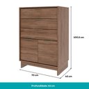 Ver imagem 2 de Cômoda 3 Gavetas 2 Portas Quarto 1112 Carraro Freijó