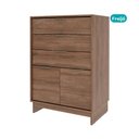 Ver imagem 4 de Cômoda 3 Gavetas 2 Portas Quarto 1112 Carraro Freijó