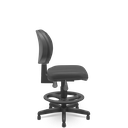 Ver imagem 3 de Cadeira Caixa Operativa Executiva com Costura Backsystem Plaxmetal Couro Ecológico Preta