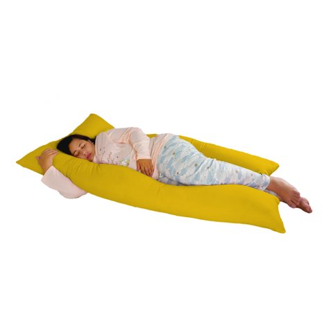 Travesseiro Gigante 170x80cm Happy Line - Amarelo