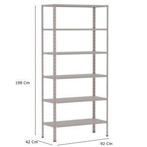 Estante de aço Leve 42 Cm - Cinza