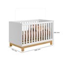 Ver imagem 2 de Quarto Infantil Com Berço Colchão E Cômoda Americano Branco Acetinado