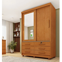 Ver imagem 1 de Guarda Roupa Chicago 2 Portas com Espelho e Pés Móveis Tcil