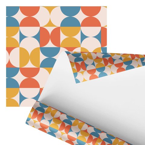 Papel de Parede Adesivo Abstrato Arabesco Cor Retro 2,80m