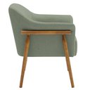 Ver imagem 7 de Poltrona Sala de Estar Luna Base Madeira Castanho Poliéster Verde - Nexta Casa