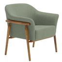 Ver imagem 1 de Poltrona Sala de Estar Luna Base Madeira Castanho Poliéster Verde - Nexta Casa