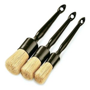 Kit 3 Pincéis Detalhamento + Pincel Escova Limpeza Interna
