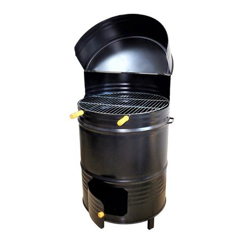 Churrasqueira Alta a Bafo 200L Aço Carbono Grelha 90x57x57cm Ouro Minas