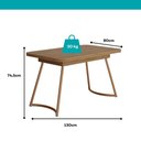Ver imagem 2 de Mesa Toscana 4 Lugares Carraro Nogal C/ Rosê